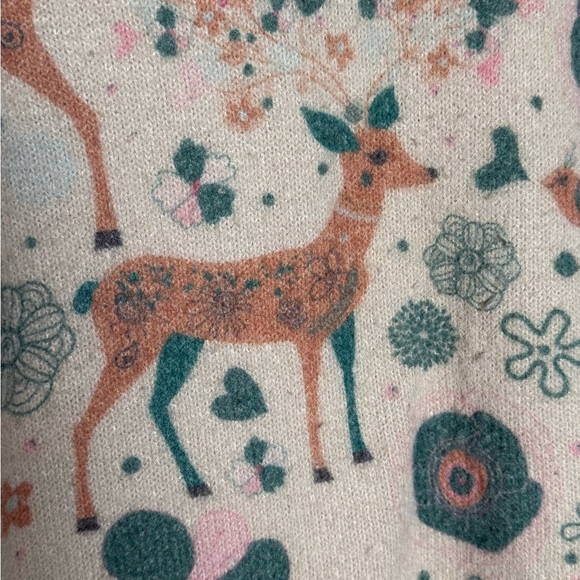 Wool Cotton Blend Forest Life Nature Sweater Womens Sz XXXL 28" PTP 30" Long - Picture 3 of 4